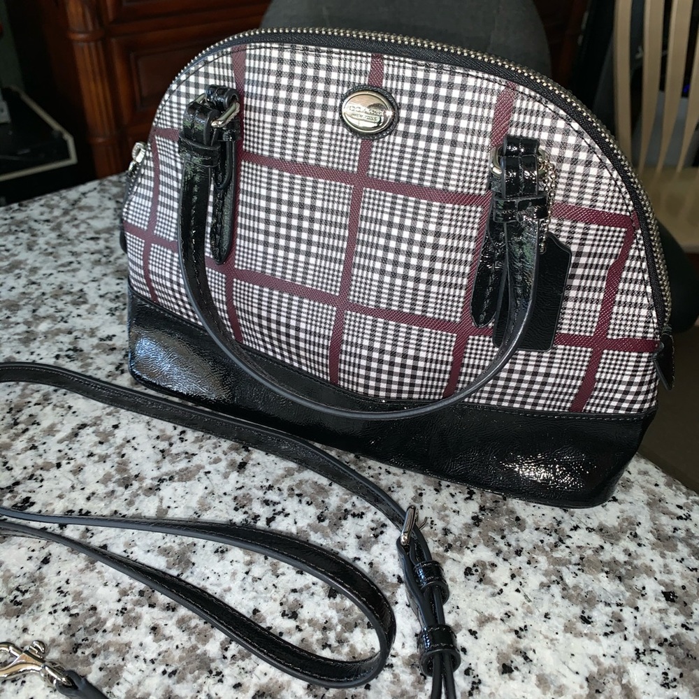 Plaid Coach Purse